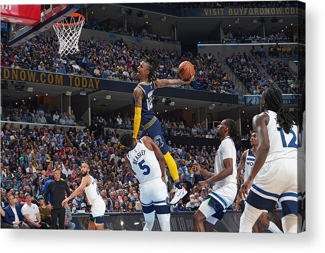 Playoffs Acrylic Print featuring the photograph 2022 NBA Playoffs - Minnesota Timberwolves v Memphis Grizzlies by Jesse D. Garrabrant