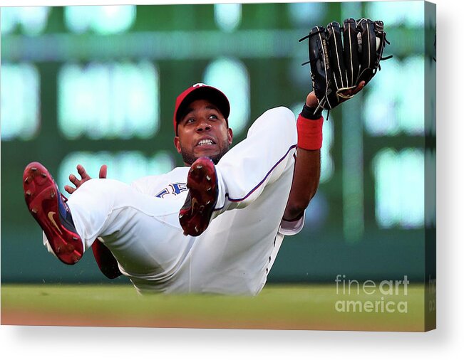 People Acrylic Print featuring the photograph Elvis Andrus by Tom Pennington