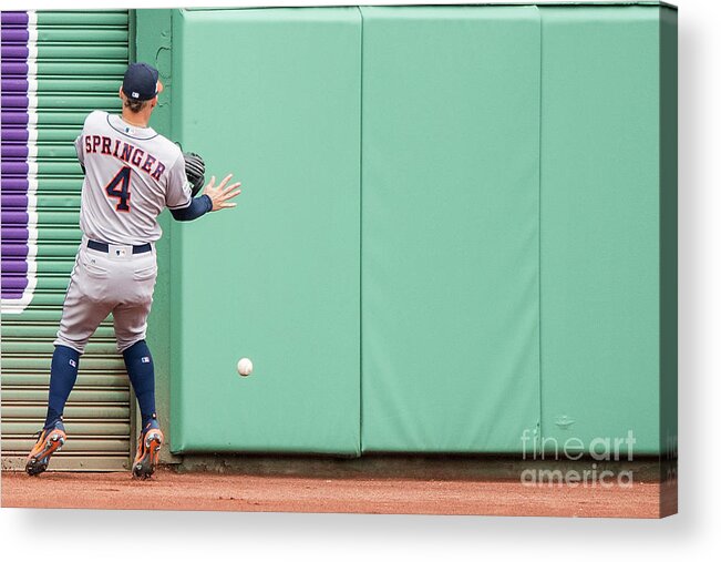 People Acrylic Print featuring the photograph George Springer by Billie Weiss/boston Red Sox