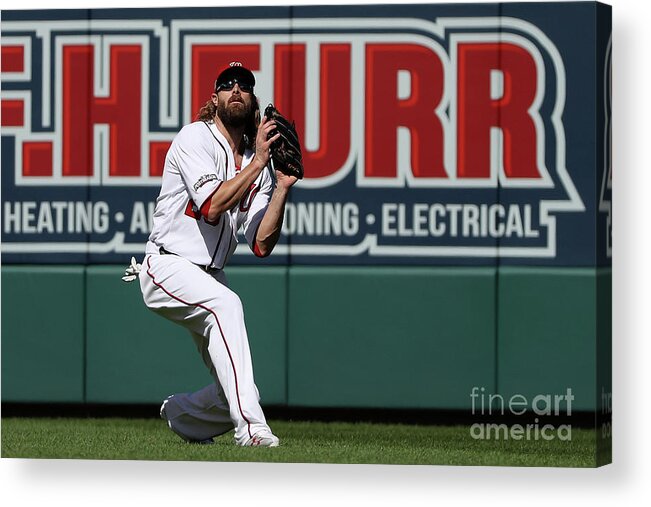 Game Two Acrylic Print featuring the photograph Jayson Werth #3 by Patrick Smith