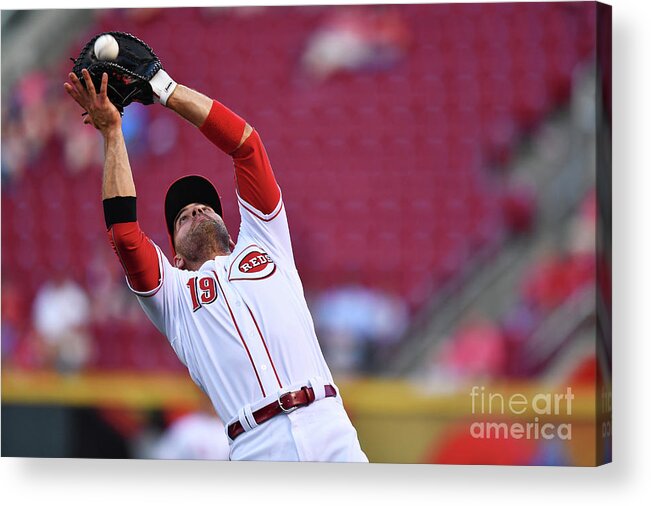 Great American Ball Park Acrylic Print featuring the photograph Joey Votto #3 by Jamie Sabau