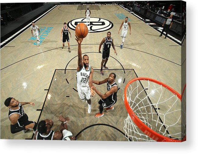Nba Pro Basketball Acrylic Print featuring the photograph Khris Middleton by Nathaniel S. Butler