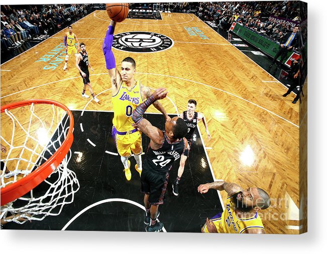 Nba Pro Basketball Acrylic Print featuring the photograph Kyle Kuzma by Nathaniel S. Butler