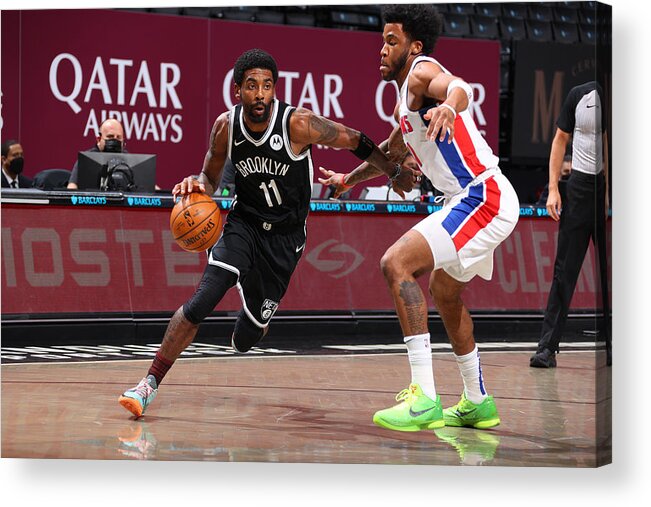 Nba Pro Basketball Acrylic Print featuring the photograph Kyrie Irving by Ned Dishman