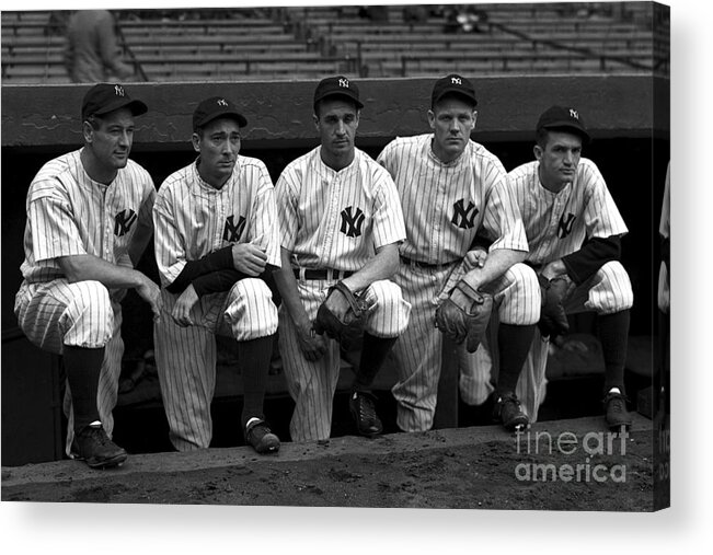 People Acrylic Print featuring the photograph Lou Gehrig by Kidwiler Collection