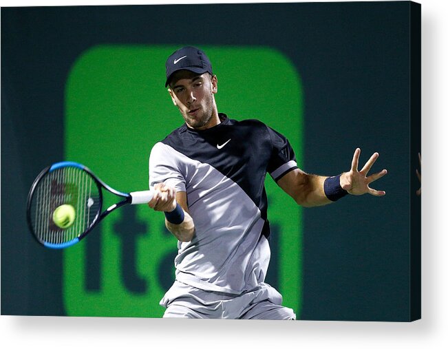 Florida Acrylic Print featuring the photograph Miami Open 2018 - Day 11 #3 by Michael Reaves