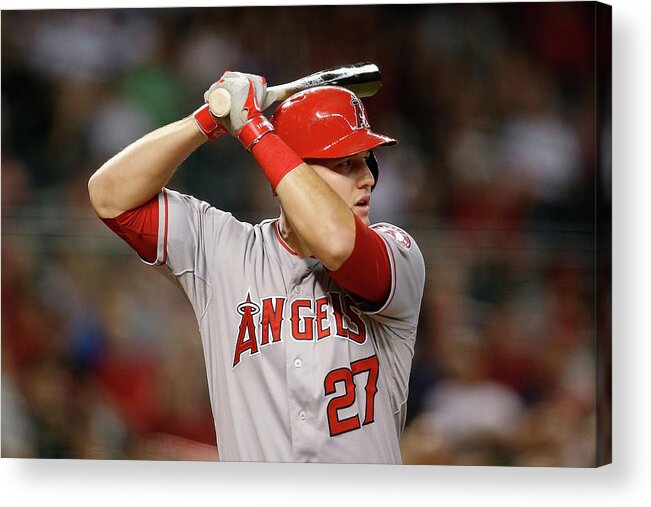 People Acrylic Print featuring the photograph Mike Trout by Christian Petersen