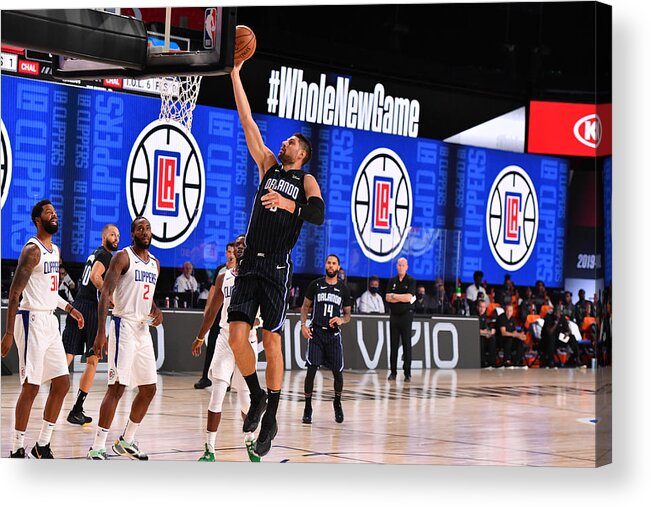 Nba Pro Basketball Acrylic Print featuring the photograph Orlando Magic v Los Angeles Clippers by Jesse D. Garrabrant