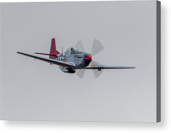 P51 Mustang Acrylic Print featuring the photograph P51 Mustang Tall In The Saddle #3 by Airpower Art