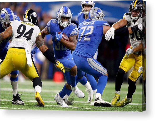 Detroit Acrylic Print featuring the photograph Pittsburgh Steelers v Detroit Lions #3 by Gregory Shamus