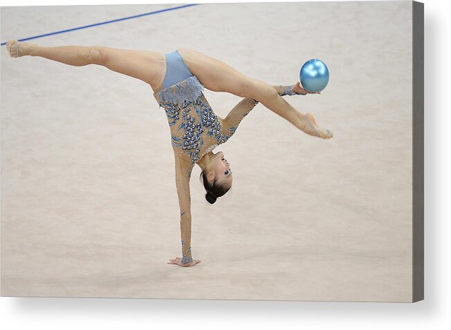 Sports Ball Acrylic Print featuring the photograph Rhythmic Gymnastics World Championships 2015 - Day 5 #3 by Deniz Calagan