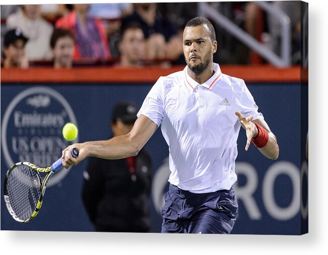 Jo-wilfried Tsonga Acrylic Print featuring the photograph Rogers Cup Montreal - Day 5 #3 by Minas Panagiotakis