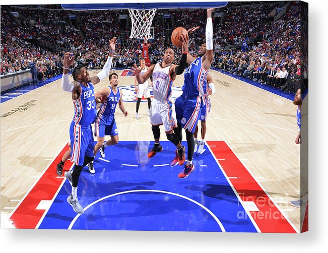 Russell Westbrook Acrylic Print featuring the photograph Russell Westbrook #3 by Jesse D. Garrabrant