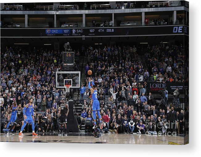 Russell Westbrook Acrylic Print featuring the photograph Russell Westbrook by Rocky Widner