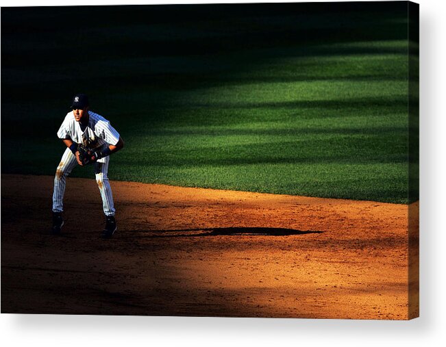 People Acrylic Print featuring the photograph Derek Jeter #30 by Al Bello