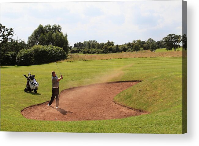 Sand Trap Acrylic Print featuring the photograph Glenmuir PGA Professional Championship #30 by Matthew Lewis