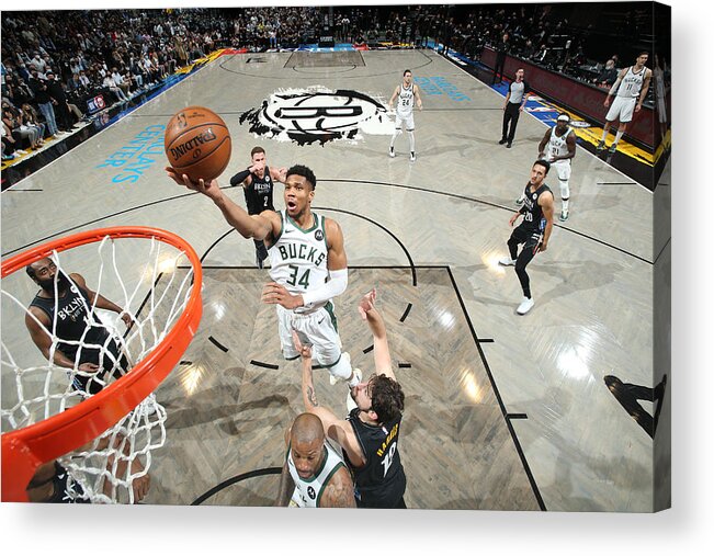 Playoffs Acrylic Print featuring the photograph Giannis Antetokounmpo by Nathaniel S. Butler