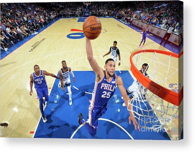 Nba Pro Basketball Acrylic Print featuring the photograph Ben Simmons by Jesse D. Garrabrant
