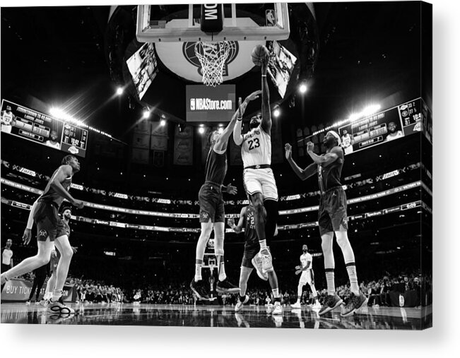Nba Pro Basketball Acrylic Print featuring the photograph Lebron James #36 by Adam Pantozzi