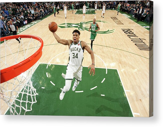 Playoffs Acrylic Print featuring the photograph Giannis Antetokounmpo by Gary Dineen