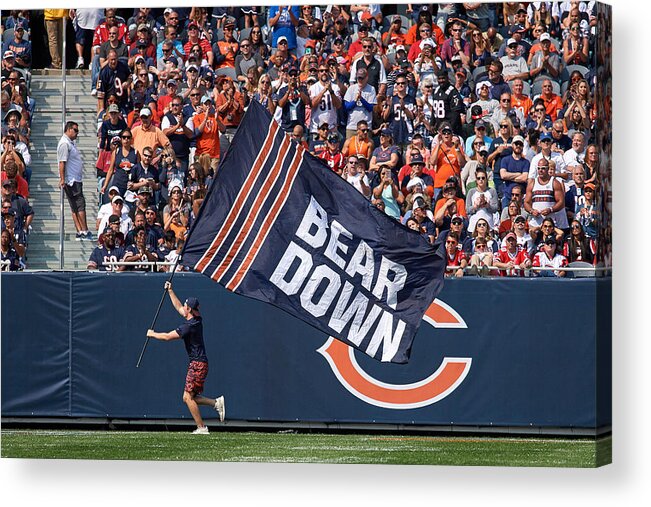 Usa Acrylic Print featuring the photograph NFL: SEP 10 Falcons at Bears #39 by Icon Sportswire
