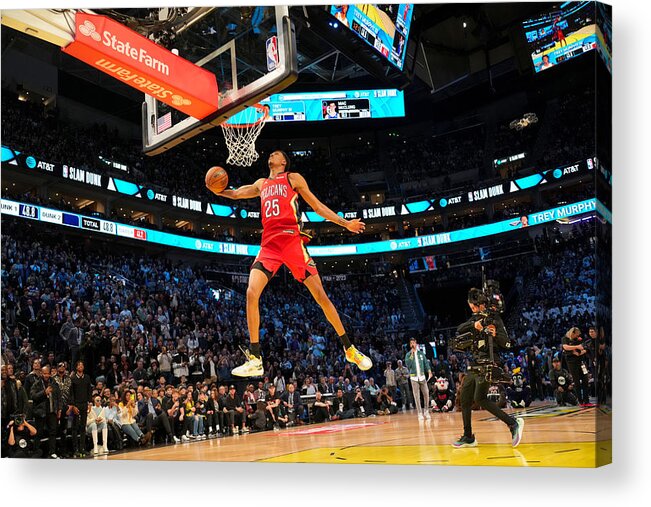 Trey Murphy Iii Acrylic Print featuring the photograph 2023 NBA All-Star - AT&T Slam Dunk Contest by Jesse D. Garrabrant