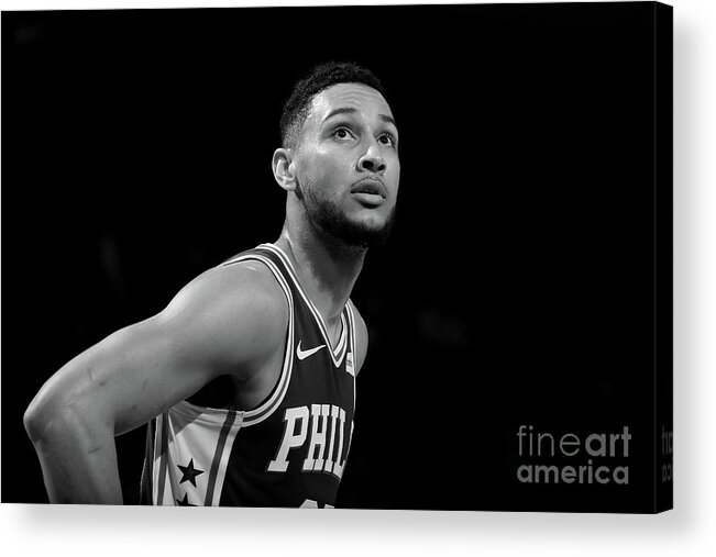 Nba Acrylic Print featuring the photograph Ben Simmons by Nathaniel S. Butler