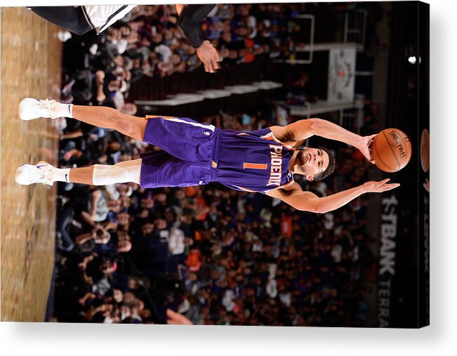Devin Booker Acrylic Print featuring the photograph Devin Booker by Barry Gossage