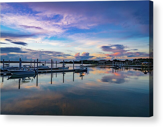 Hilton Head Island Acrylic Print featuring the photograph Hilton Head Island South Carolina Boat Dock Marina #4 by Dave Morgan