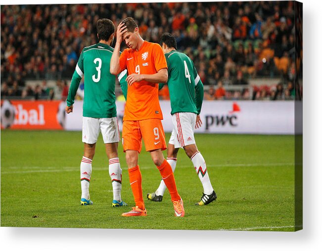Grass Acrylic Print featuring the photograph Netherlands v Mexico - International Friendly #4 by Dean Mouhtaropoulos