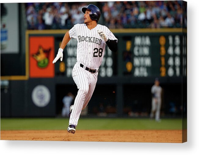 People Acrylic Print featuring the photograph Nolan Arenado #4 by Doug Pensinger