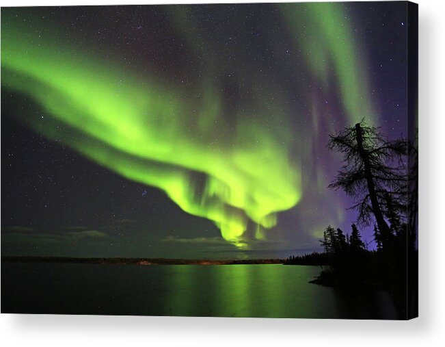 Northern Lights Acrylic Print featuring the photograph Northern Lights #5 by Shixing Wen
