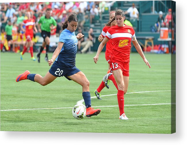 People Acrylic Print featuring the photograph Sky Blue FC v Western New York Flash #4 by Rich Barnes