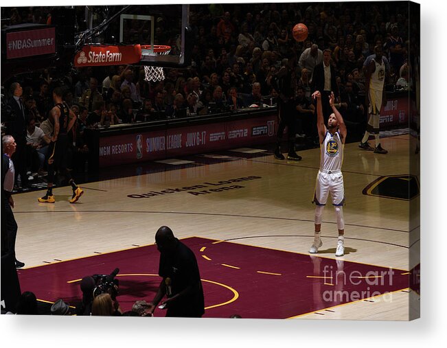 Stephen Curry Acrylic Print featuring the photograph Stephen Curry by Garrett Ellwood