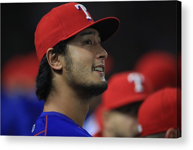 People Acrylic Print featuring the photograph Yu Darvish #4 by Ronald Martinez