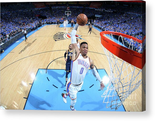 Playoffs Acrylic Print featuring the photograph Russell Westbrook by Layne Murdoch