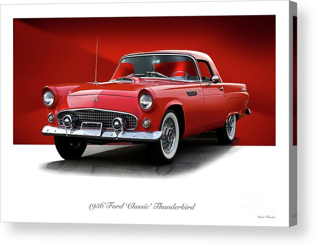 1956 Ford Thunderbird Acrylic Print featuring the photograph 1956 Ford 'Classic' Thunderbird #5 by Dave Koontz