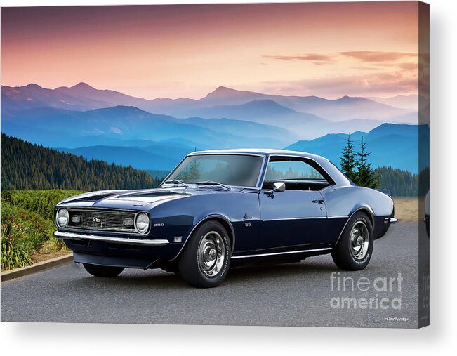 1968 Chevrolet Camaro Ss Acrylic Print featuring the photograph 1968 Chevrolet Camaro SS350 #5 by Dave Koontz