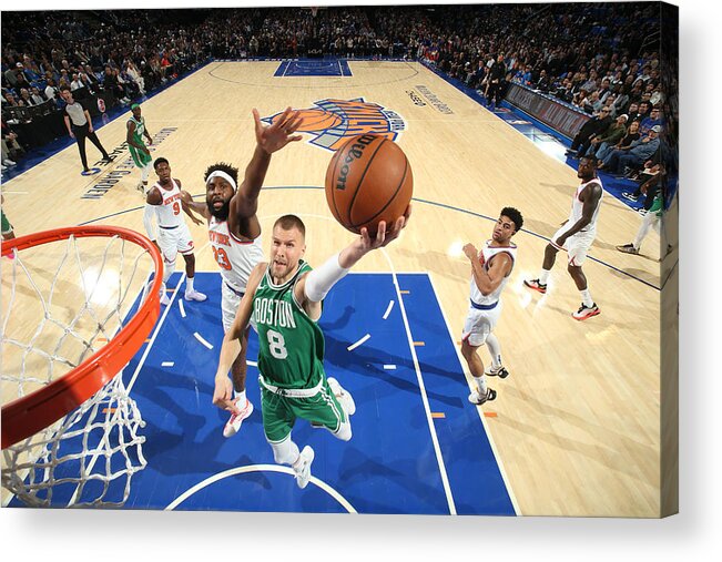 Nba Pro Basketball Acrylic Print featuring the photograph Boston Celtics v New York Knicks #5 by Nathaniel S. Butler
