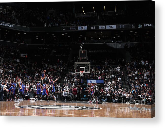 Nba Pro Basketball Acrylic Print featuring the photograph Brook Lopez by Nathaniel S. Butler