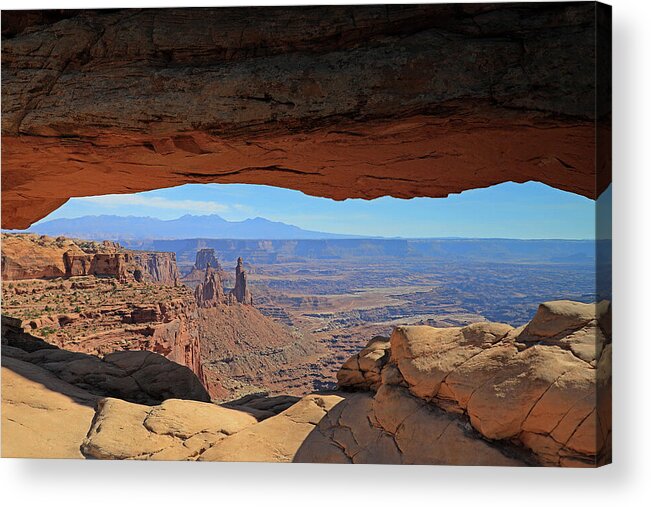 Canyonlands Acrylic Print featuring the photograph Canyonlands National Park - View from Mesa Arch #5 by Richard Krebs