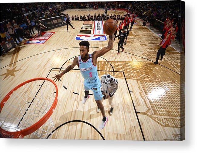 Nba Pro Basketball Acrylic Print featuring the photograph Derrick Jones by Jesse D. Garrabrant