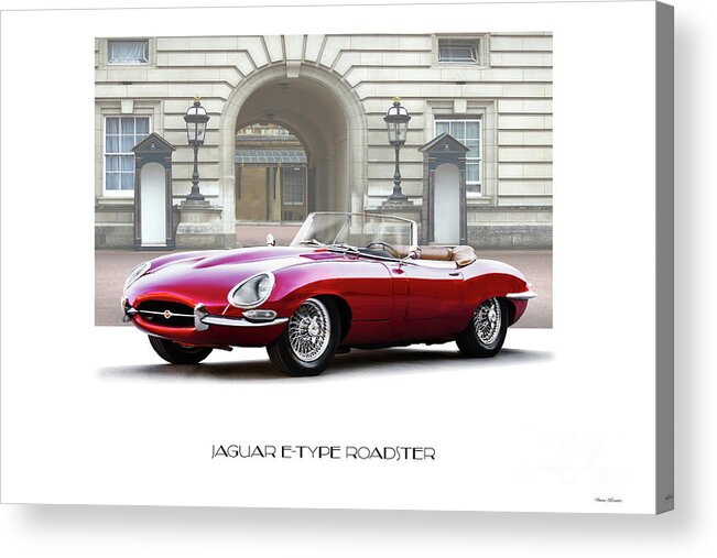 Jaguar E-type Roadster Acrylic Print featuring the photograph Jaguar E-Type Roadster #5 by Dave Koontz