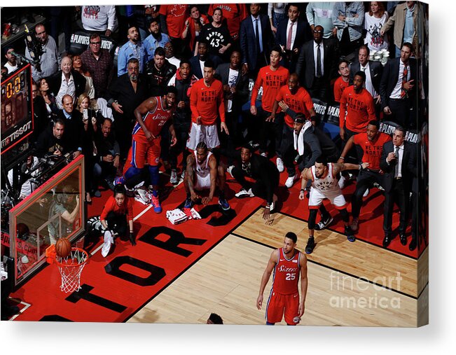 Playoffs Acrylic Print featuring the photograph Kawhi Leonard #5 by Mark Blinch