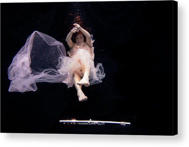 Nina Acrylic Print featuring the photograph Nina underwater for the Hydroflute project #5 by Dan Friend