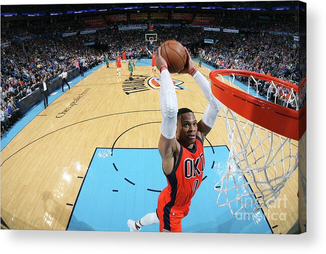 Nba Pro Basketball Acrylic Print featuring the photograph Russell Westbrook #5 by Layne Murdoch