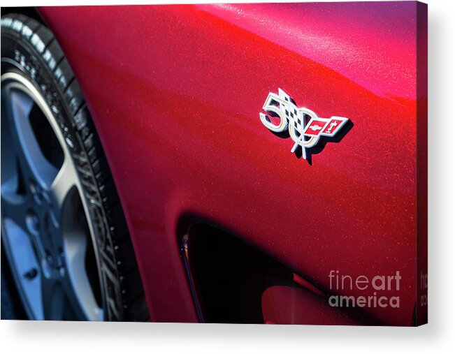 Chevrolet Acrylic Print featuring the photograph 50th Anniversary C5 Corvette by Dennis Hedberg