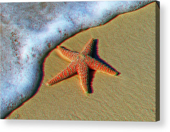 Starfish Acrylic Print featuring the digital art Summer Time #52 by TintoDesigns