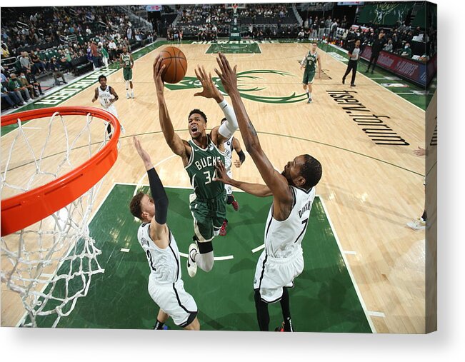 Playoffs Acrylic Print featuring the photograph Giannis Antetokounmpo by Gary Dineen