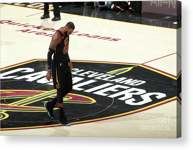 Playoffs Acrylic Print featuring the photograph Lebron James by Nathaniel S. Butler